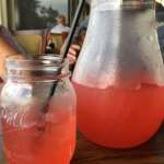 pitcher of punch and glass of punch