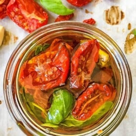 A jar, with Tomato
