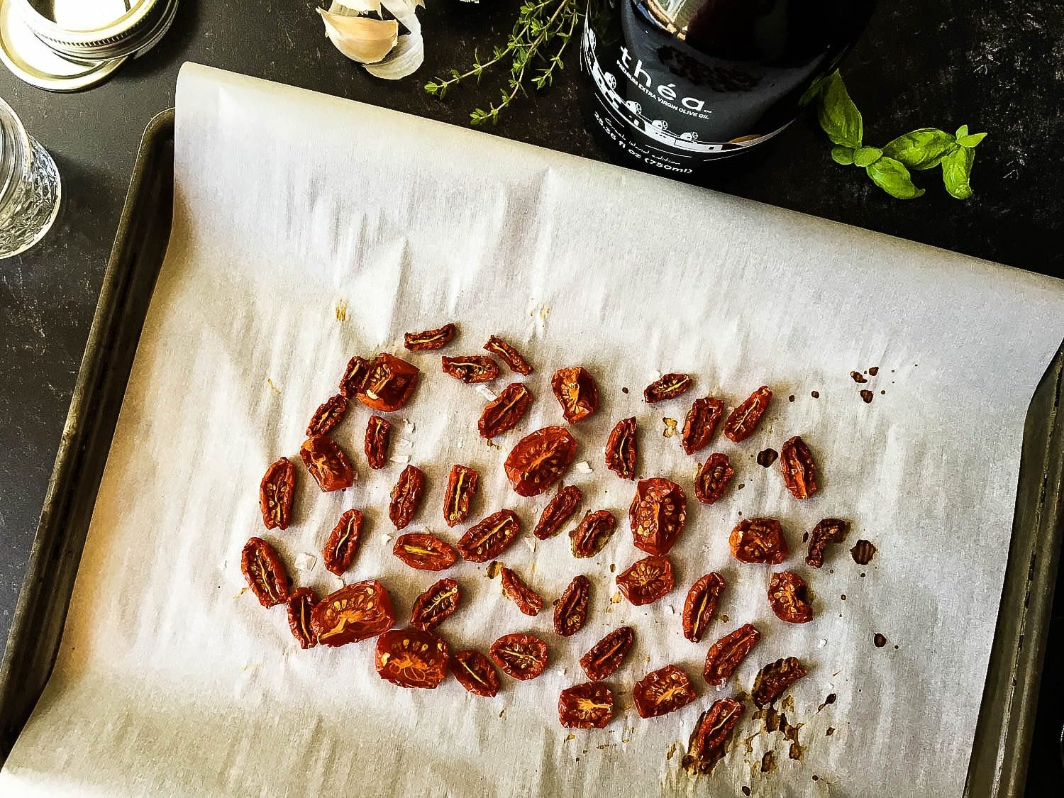 A sheet of sundried tomato sitting on top of a table