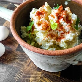 crock of potato salad