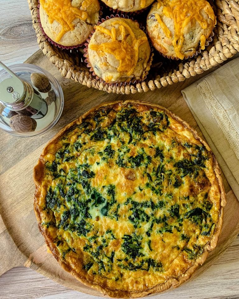 Spinach Quiche Recipe with Bacon and Bleu Cheese » Not Entirely Average