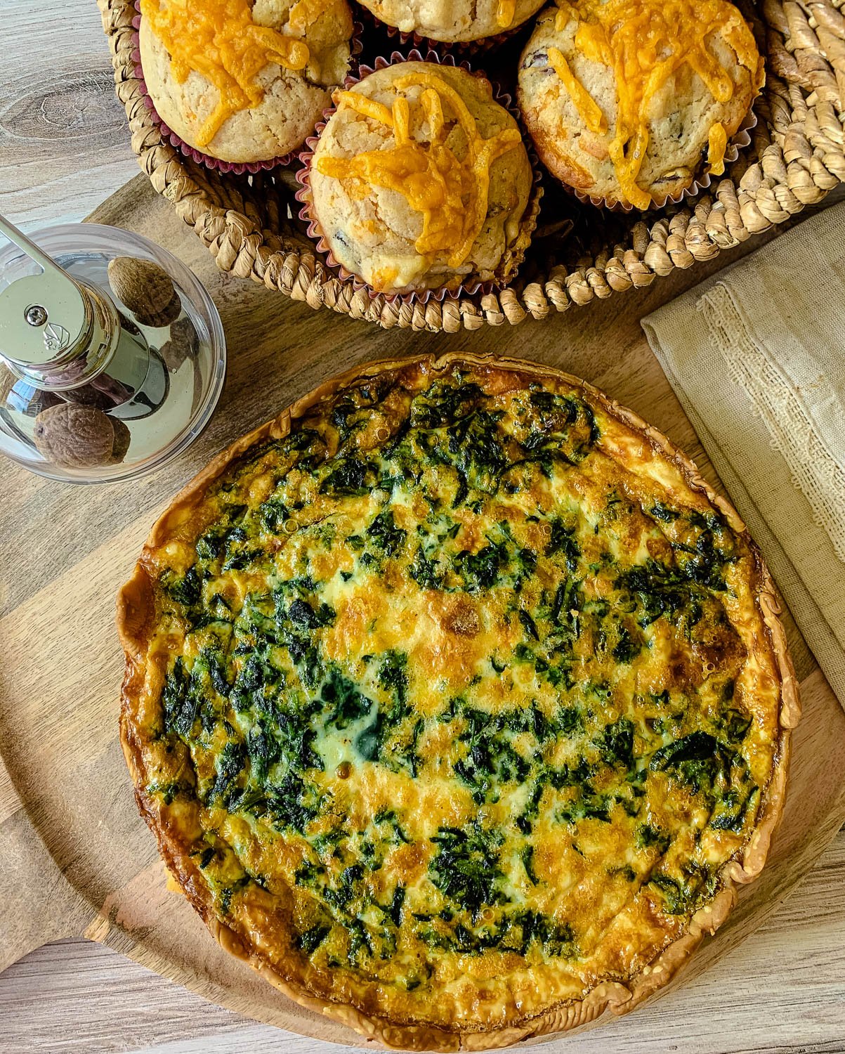 Spinach Quiche Recipe with Bacon and Bleu Cheese » Not Entirely Average
