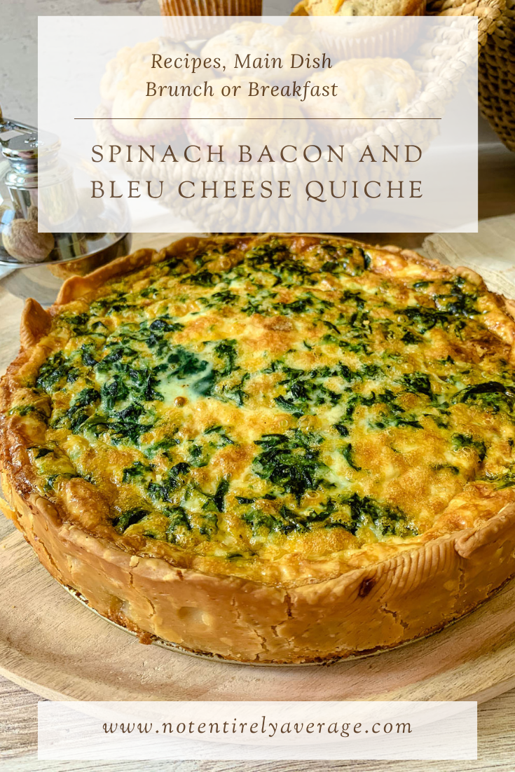 Spinach Quiche Recipe with Bacon and Bleu Cheese » Not Entirely Average