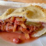 slice of pie on a white plate