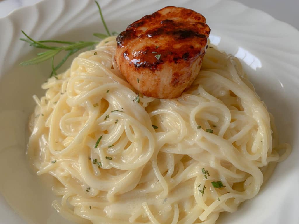 Pasta Rosemary Beurre Blanc And Bronzed Sea Scallop