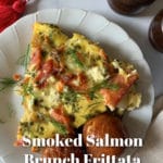 Pinterest pin image for Smoked Salmon Brunch Frittata