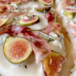 close up of A Fig Prosciutto And Gorgonzola Pizza