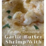 Pinterest pin image for shrimp and grits