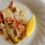 plate of Endive Gratin With Ham and Smoked Gruyere