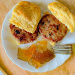 featured image for sausage on a biscuit with watermelon rind preserves