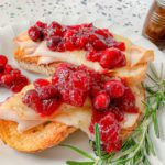 featured image for leftover thanksgiving turkey sandwich, with cranberry sauce
