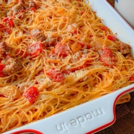 featured image for A Baked Spaghetti Casserole Recipe