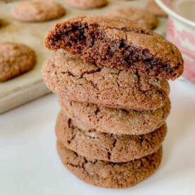 alt featured image for Chocolate Ginger Molasses Tea Cookies