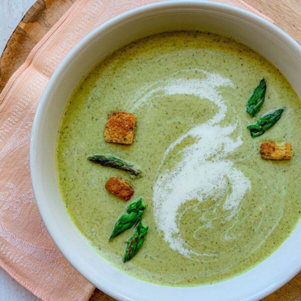 featured image for creamy asparagus soup - easy easter asparagus recipes