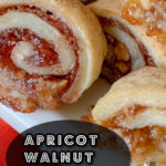 Pinterest pin image for Apricot Walnut Rugelach