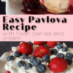 Pinterest pin image for Easy Pavlova Recipe