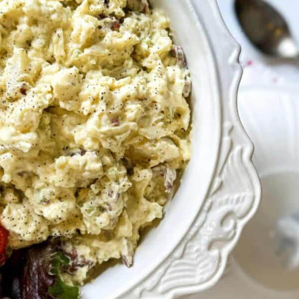 Potato salad in a bowl.