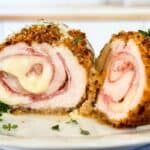 Recipe card image for Chicken Cordon Bleu Roll Ups.