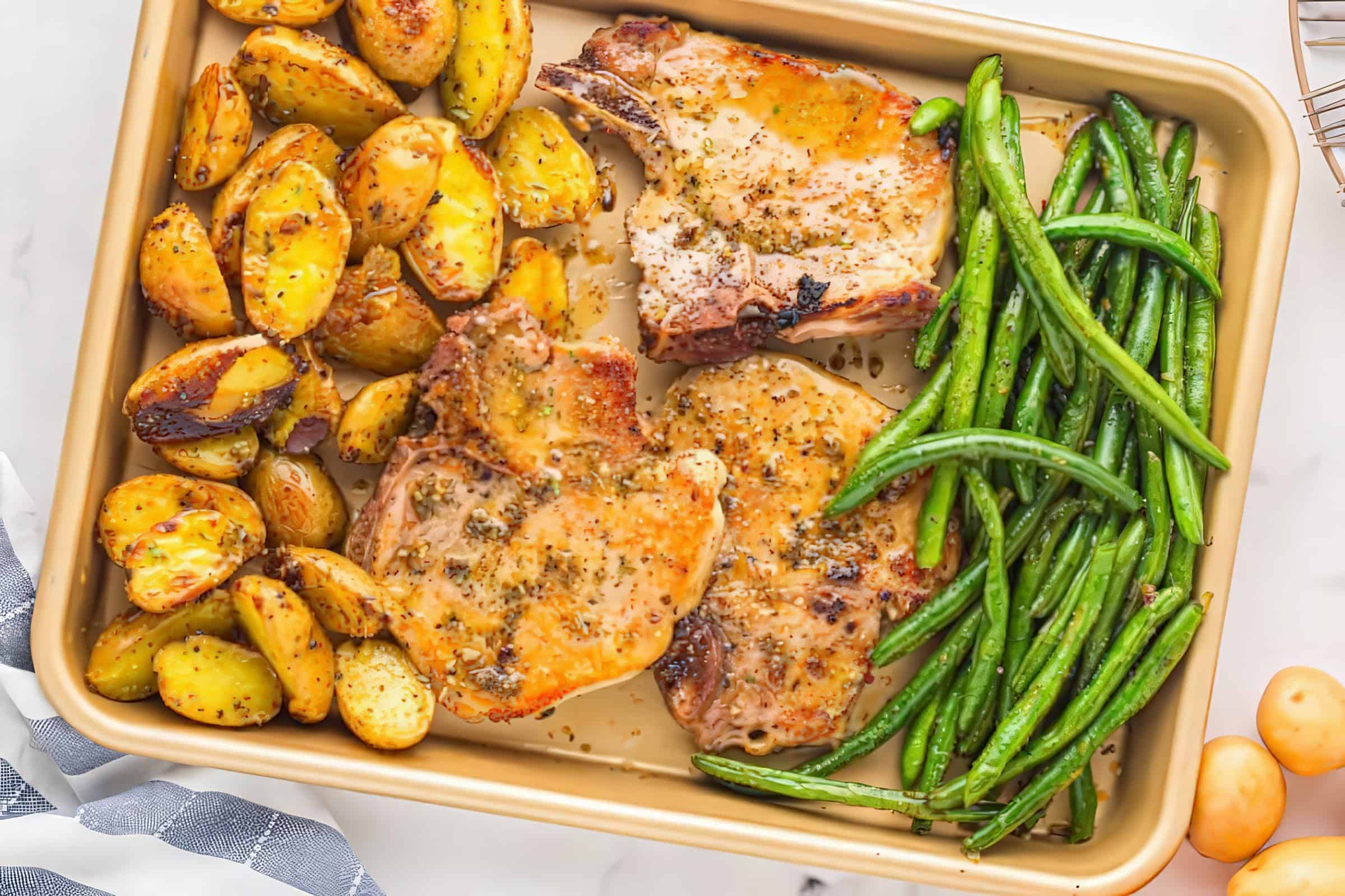 Tasty Sheet Pan Pork Chops on display