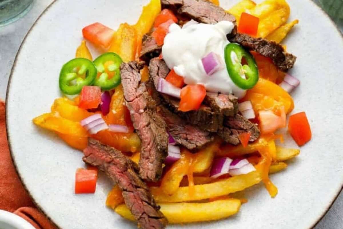 Tasty Carne Asada Fries on display