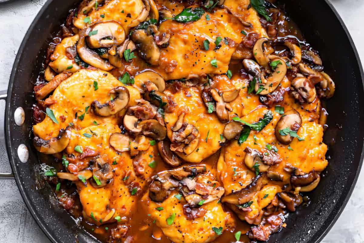 Tasty Chicken Marsala on display