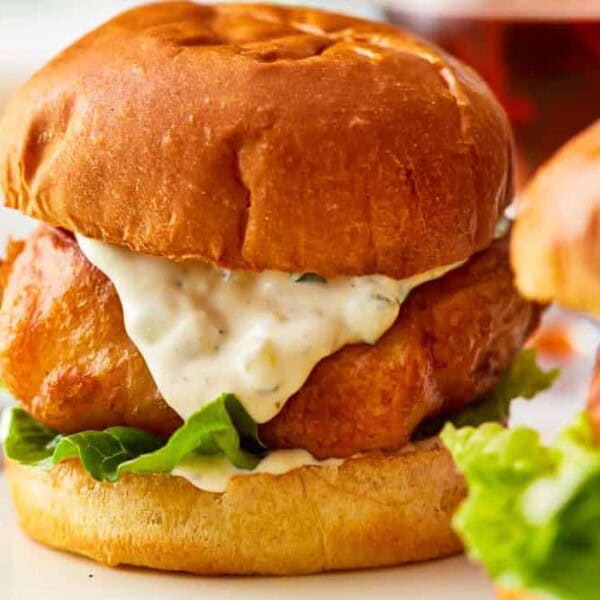 Fried Fish Sandwich served fresh