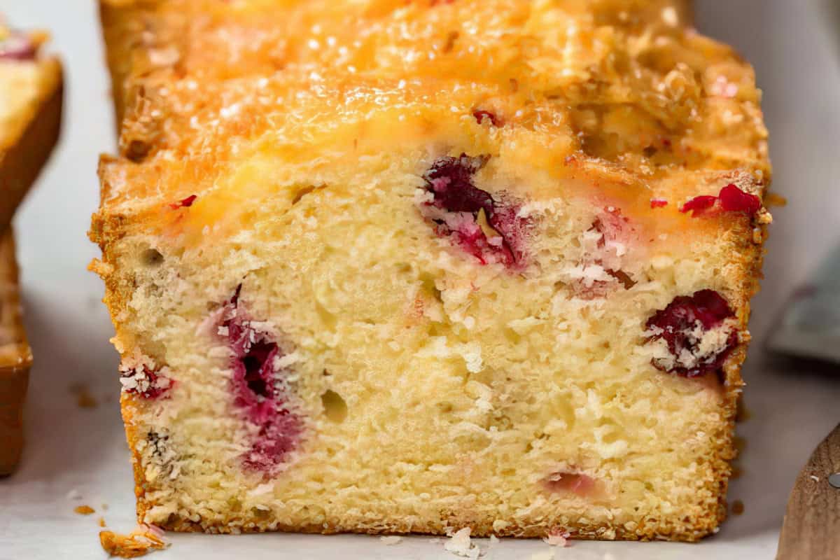 Mouthwatering Glazed Lemon Cranberry Bread